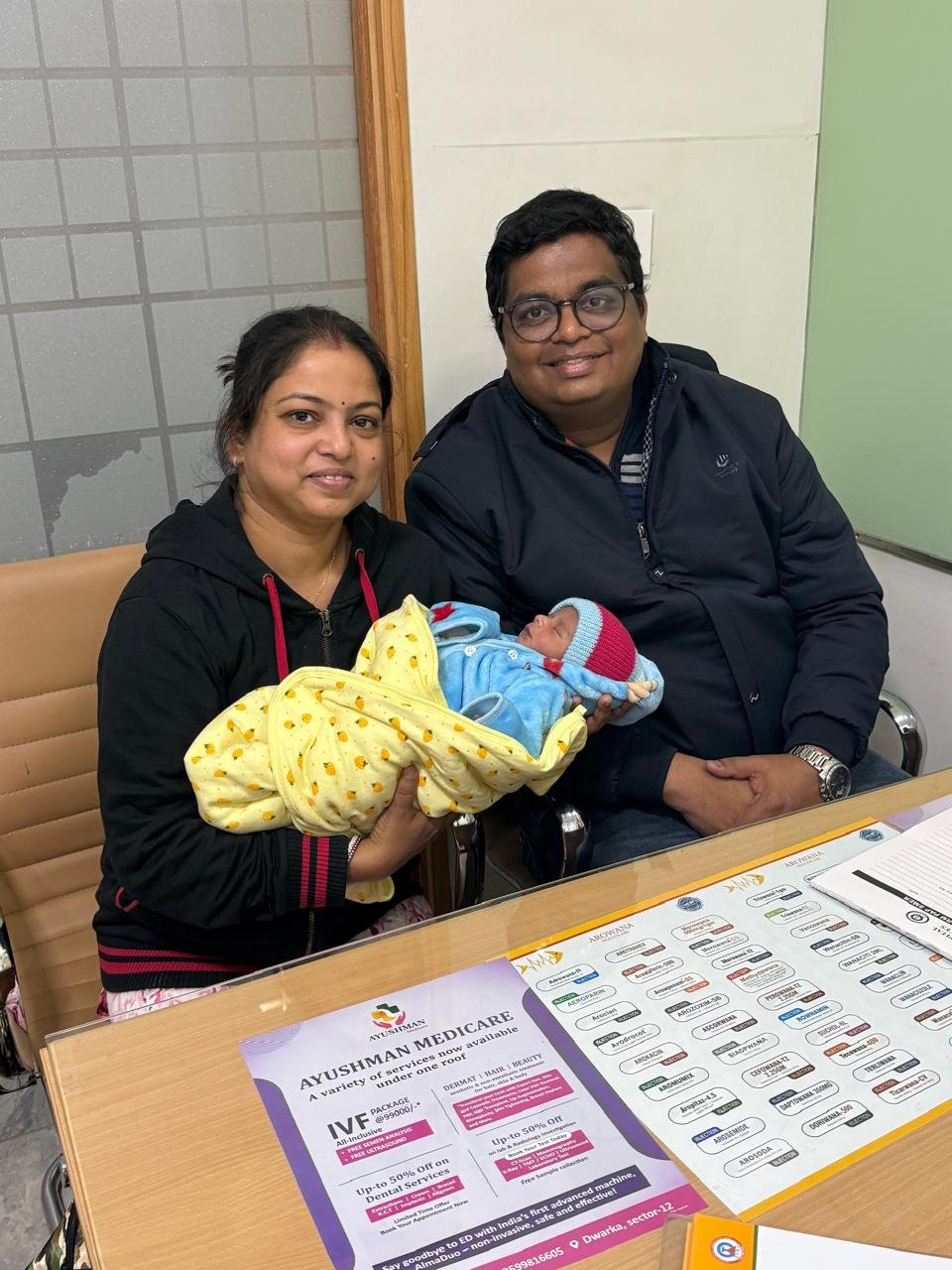 New parents with their baby
